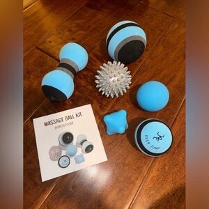 Blue and Black Massage Ball Kit
